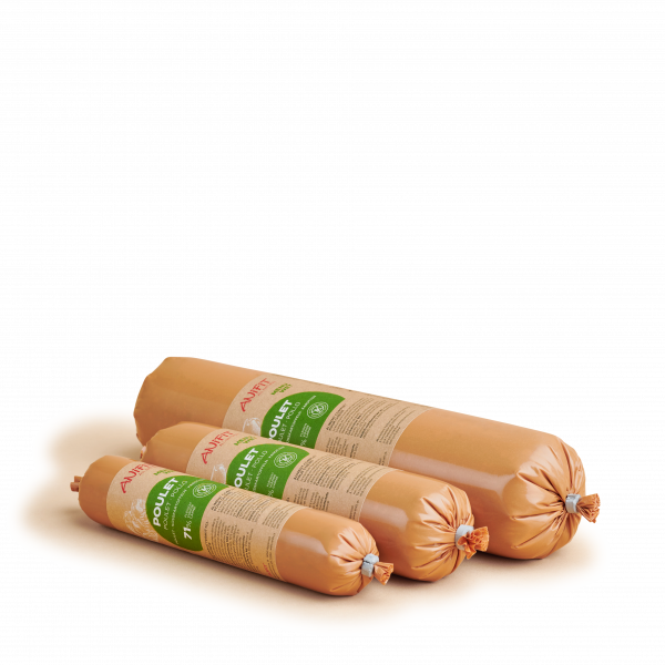 Saucisse avec poulet pour chiens